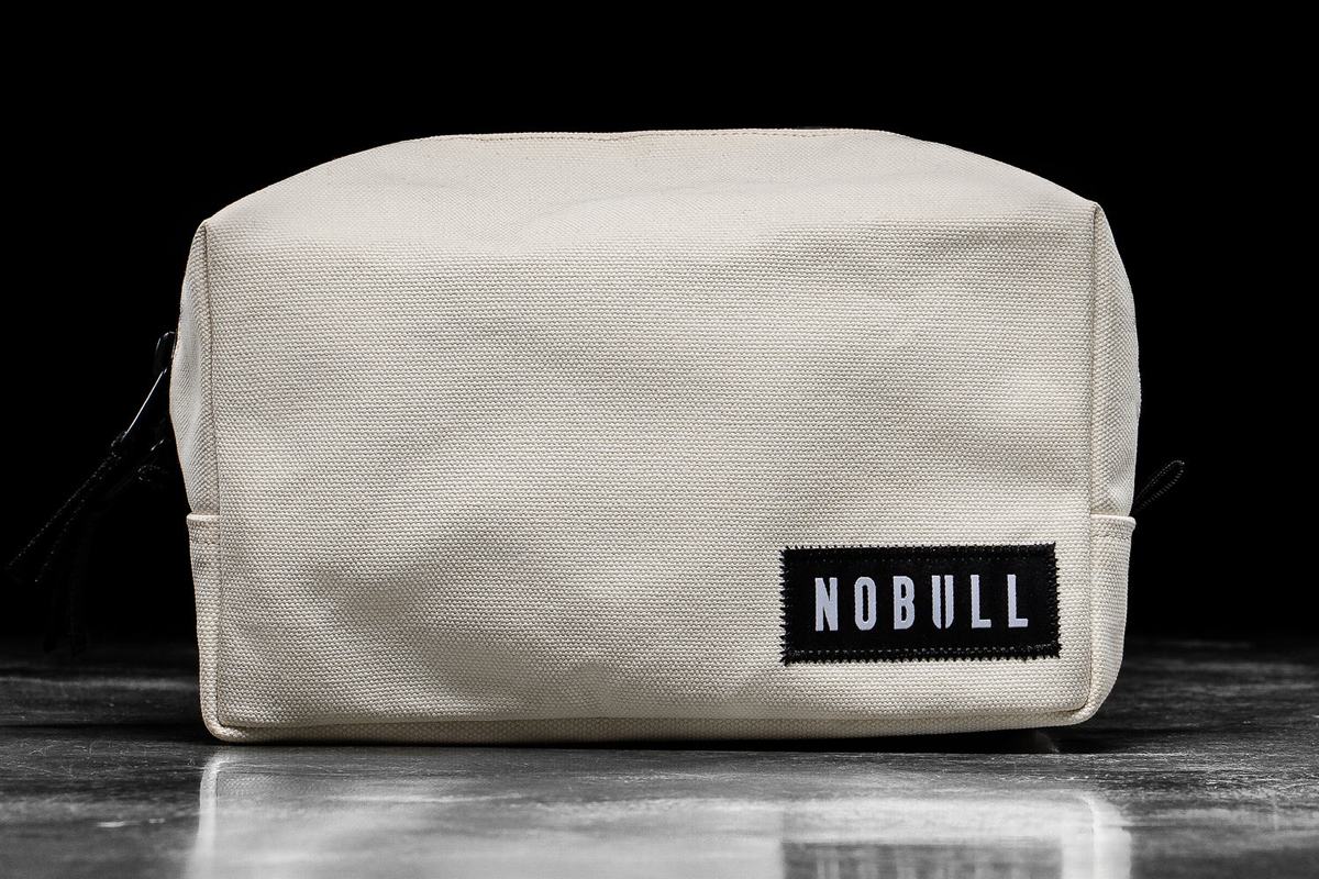 Nobull Waxed Canvas Kit Men\'s Bags White | Australia (FZ8519)